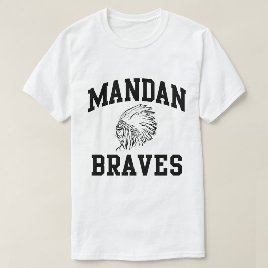 Mandan Braves Heren T-shirt (Design voorkant)