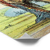 Mandan Indian Ha-Na-Tah-Muah, hoofd van Wolf Poster (Hoek)