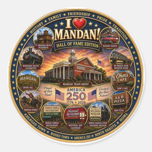 "Mandan Legacy Edition." Sticker (Voorkant)