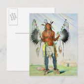 Mandan Medicine Man Briefkaart (Voorkant / Achterkant)