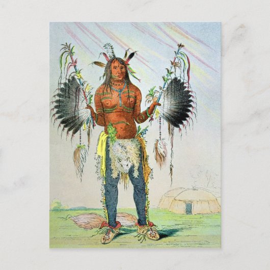 Mandan Medicine Man Briefkaart (Voorkant)