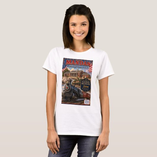 Mandan Railroad Town USA T-shirt (Voorkant volledig)