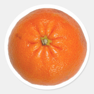 MANDARIJN 2 RONDE STICKER