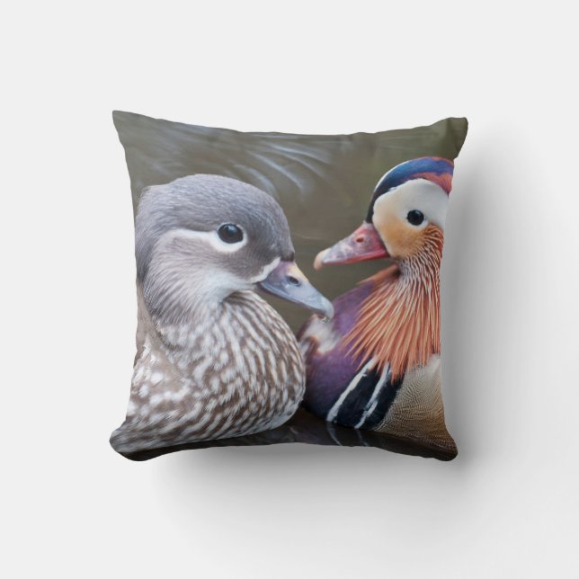 Mandarijn Ducks op Sierkussen (Voorkant)