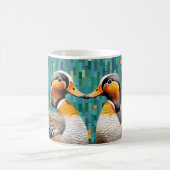 Mandarijn eend dier vogel art decor koffiemok (Center)