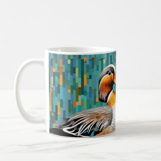 Mandarijn eend dier vogel art decor koffiemok (Links)