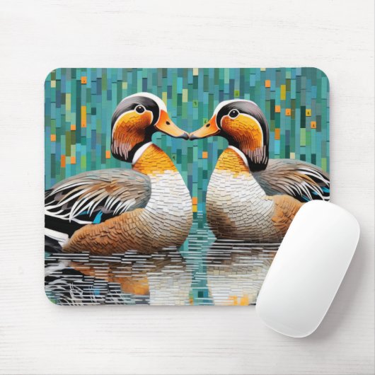 Mandarijn eend dier vogel art decor muismat (Met muis)