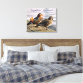 Mandarijn eenden canvas afdruk (Insitu (Slaapkamer))