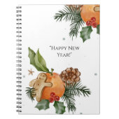 Mandarijn en Kerstmis Home Cookies Notitieboek (Voorkant)