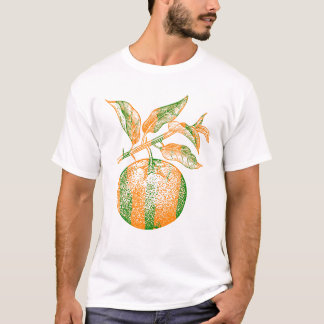 Mandarijn Fruit Retro Vintage T-shirt