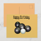 Mandarijn Gele Lawn Bowls Verjaardag, Ansichtkaart Briefkaart (Voorkant / Achterkant)