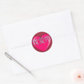 Mandarijn - Ik hou van je Ronde Sticker (Envelop)