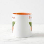 Mandarijn met groen blad mok (Midden)