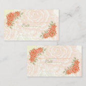  mandarijn oranje rozen bruiloft plaats kaart plaatskaartje (Voorkant / Achterkant)