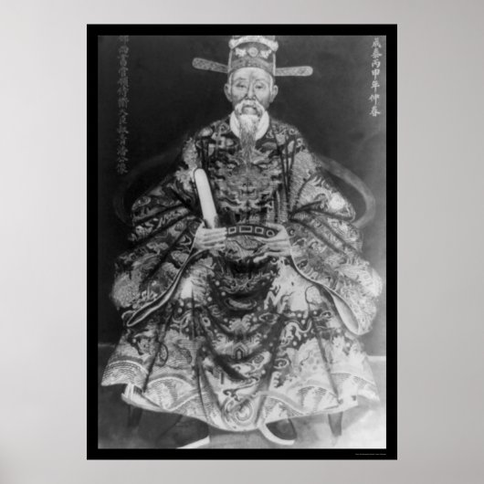 Mandarijn Saigon Vietnam 1910 Poster (Voorkant)