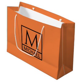 Mandarijn Sinaasappel Cadeautas met Initiaal & Naa