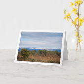 Mandarijn Sinaasappel en Sneeuwgebergte Kaart (Gele Bloem)