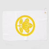 Mandarijn sinaasappel in cirkel golfhanddoek (Horizontaal)