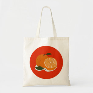 Mandarijn sinaasappel tote bag