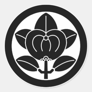 Mandarijn sinaasappel voor de Hikone familie Ronde Sticker