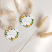 Mandarijn Sinaasappel Waterverf Bruiloft Bedankjes Labels