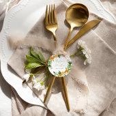 Mandarijn Sinaasappel Waterverf Bruiloft Bedankjes Labels