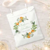 Mandarijn Sinaasappel Waterverf Bruiloft Bedankzakje (Geknipt)