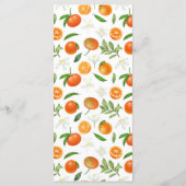 Mandarijn Sinaasappel Waterverf Bruiloft Menu (Achterkant)