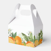 Mandarijn Sinaasappel Waterverf Bruiloft Vrijgezel Bedankdoosjes (Achterkant)