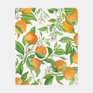 Mandarijn: Tropisch kleurrijk patroon Fleece Deken