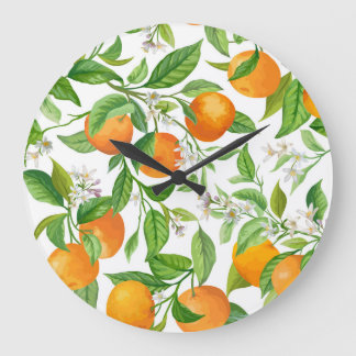 Mandarijn: Tropisch kleurrijk patroon Grote Klok