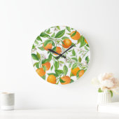 Mandarijn: Tropisch kleurrijk patroon Grote Klok (Huis)
