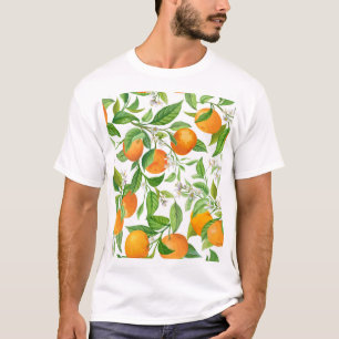 Mandarijn: Tropisch kleurrijk patroon T-shirt