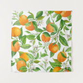 Mandarijn: Tropisch kleurrijk patroon Wandkleed (Voorkant (horizontaal))