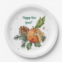 Mandarijn & Vakantie Verrukt Waterverf Papieren Bordje