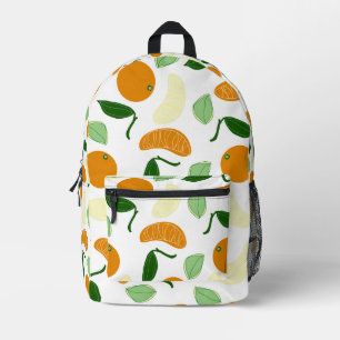 mandarijncitrus bedrukte rugzak