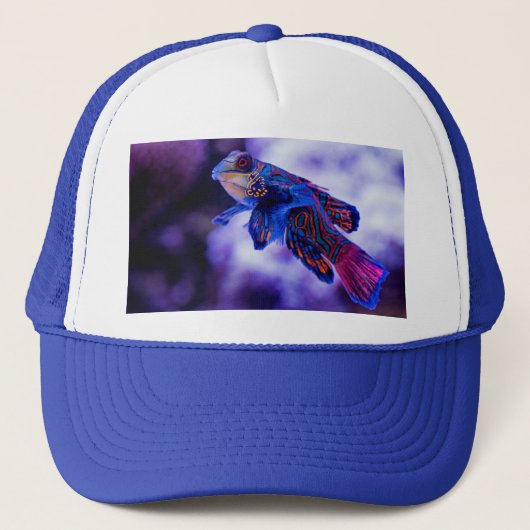 Mandarijne grondelvis trucker pet (Voorkant)