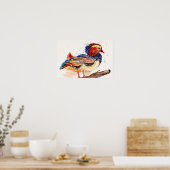 Mandarijneend Aquarel Poster (Keuken)