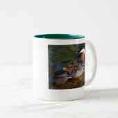 mandarijneend met twee tongen keramische mok (Voorkant rechts)