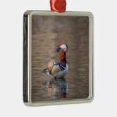 Mandarijneend Metalen Ornament (Rechts)