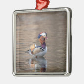 Mandarijneend Metalen Ornament (Links)