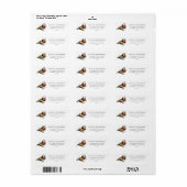 Mandarijneend Retouradres Etiket (Full Sheet)