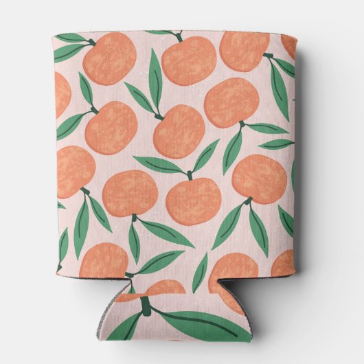 Mandarijnen : repeating fruit texture. blikjeskoeler (Achterkant)