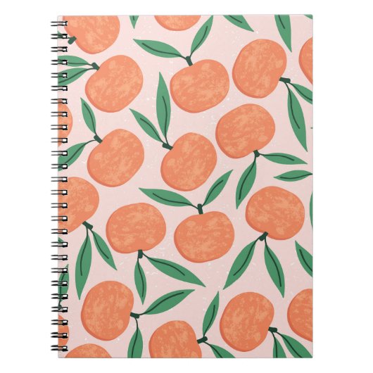 Mandarijnen : repeating fruit texture. notitieboek (Voorkant)