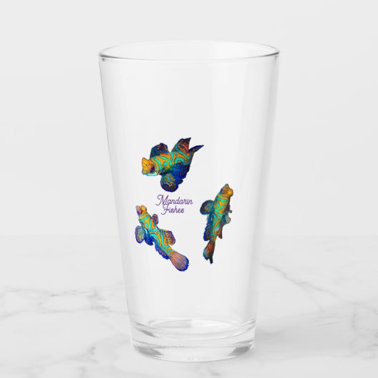 Mandarijnen Vissen Glas (Voorkant)