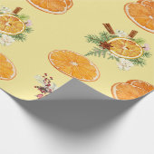 mandarijnenpatroon cadeaupapier (Hoek)