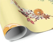 mandarijnenpatroon cadeaupapier (Rol Hoek)
