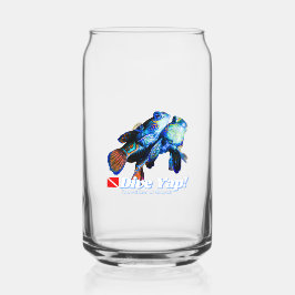Mandarijnenvis paar blikvorm glas