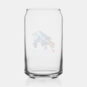 Mandarijnenvis paar  blikvorm glas (Achterkant)