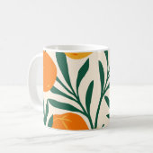 Mandarijnmozaïek: Trendy Citrus Chic Koffiemok (Voorkant links)